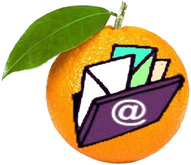naranja con buzon